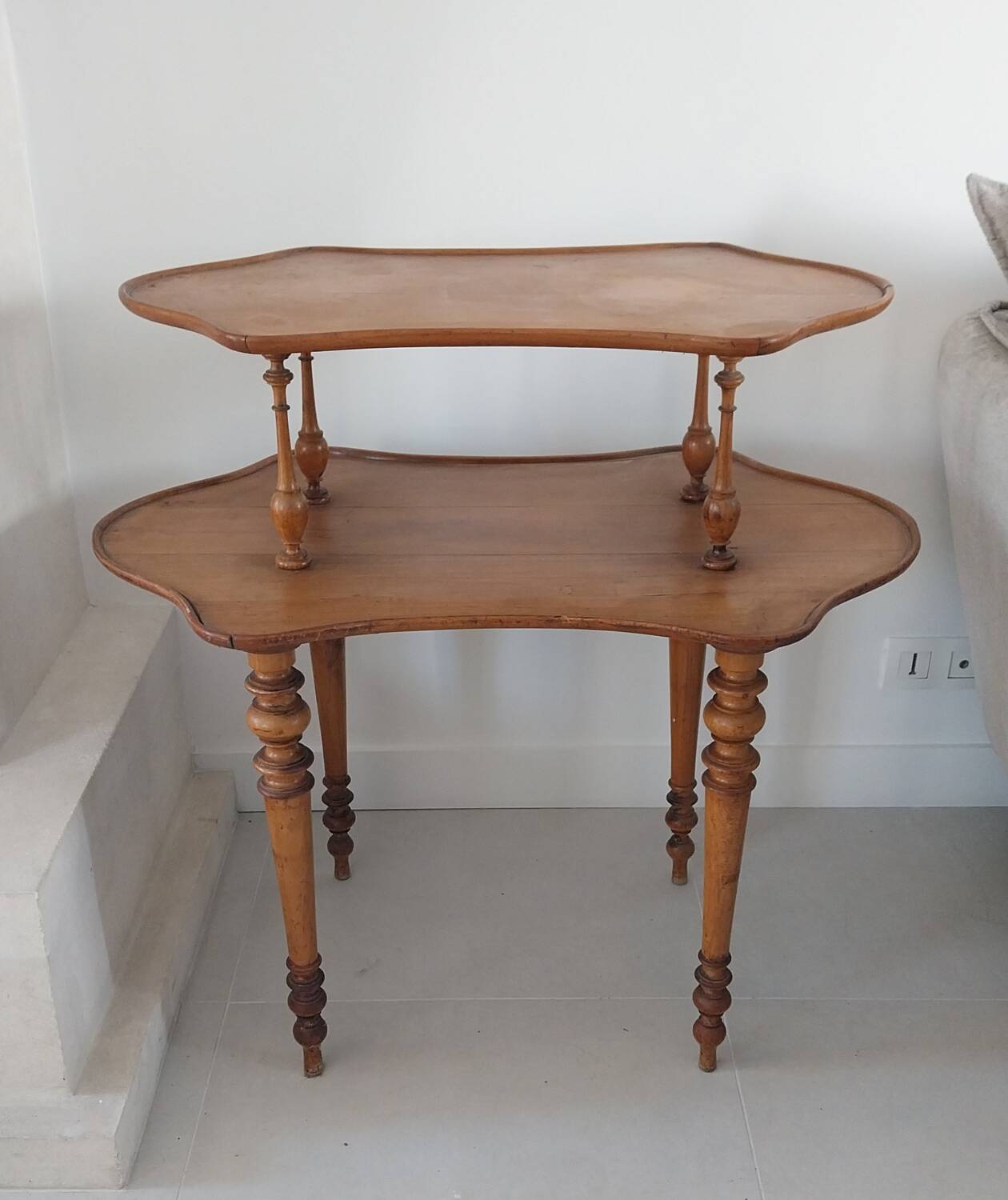Louis XV style walnut tea table