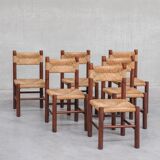 Set of six dining chairs