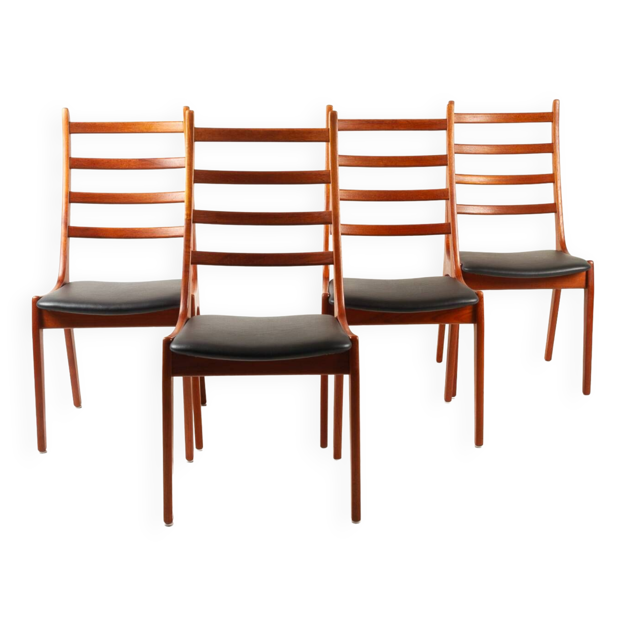 Vintage Danish Teak High-Back Dining Chairs by Korup Stolefabrik, 1960s, Set of 4