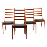 Vintage Danish Teak High-Back Dining Chairs by Korup Stolefabrik, 1960s, Set of 4