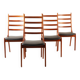 Vintage Danish Teak High-Back Dining Chairs by Korup Stolefabrik, 1960s, Set of 4