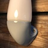 Vintage Ifö of Sweden ceramic bathroom lamps with opaline shades from the 1960s