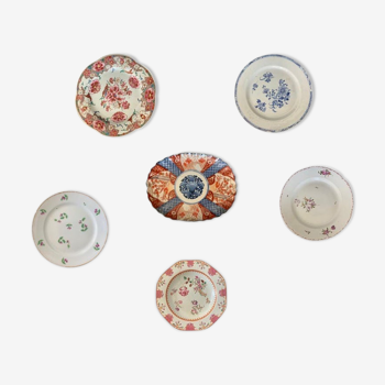 Set of six plates in Chinese porcelain from the 18th and 19th century