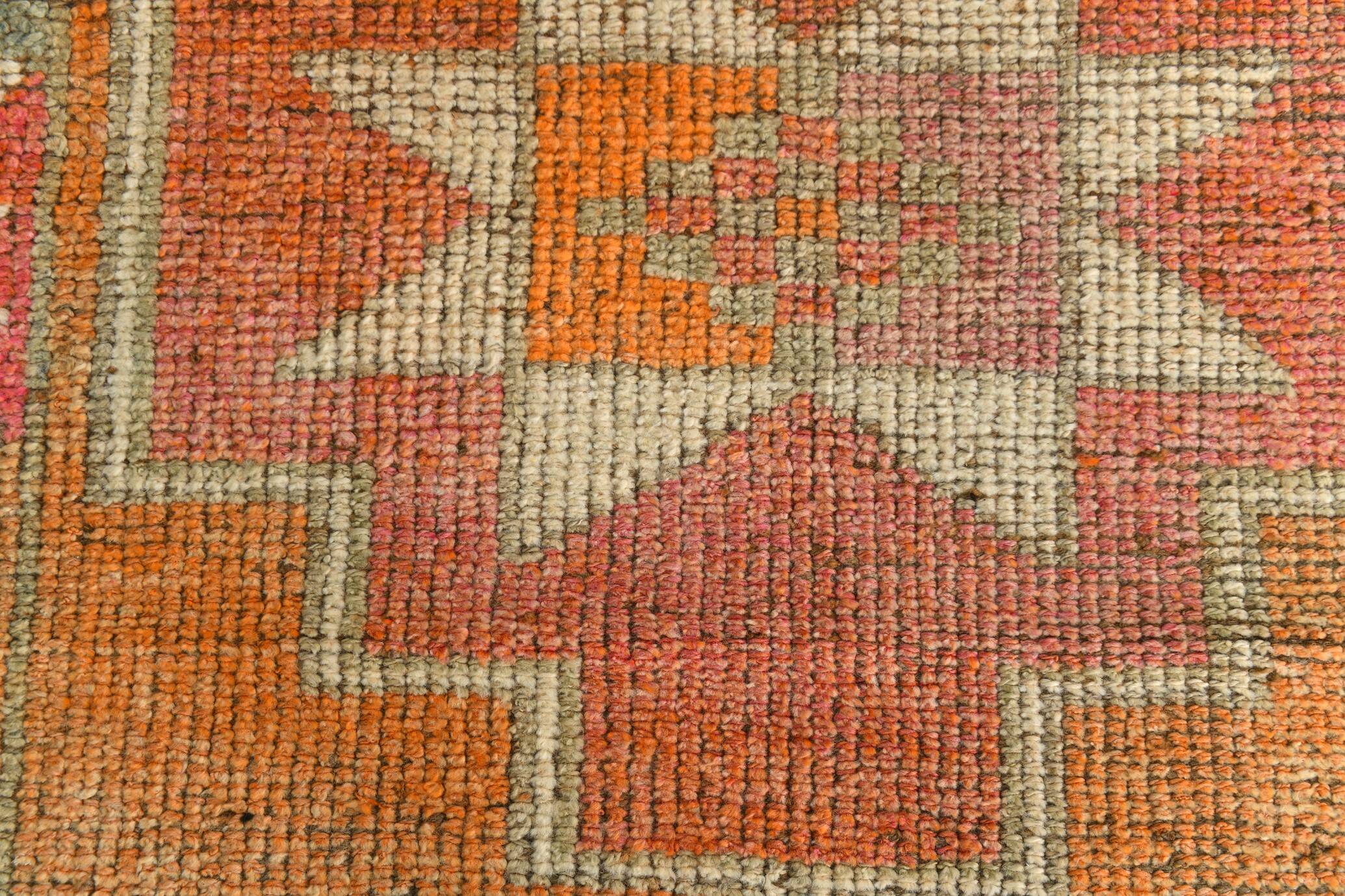 Super Soft Wool Vintage Runner Rug, 95x350Cm