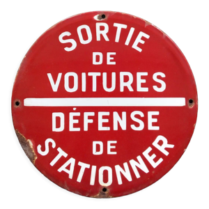 plaque émaillée défense