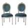 Pair of Louis XVI style medallion back chairs