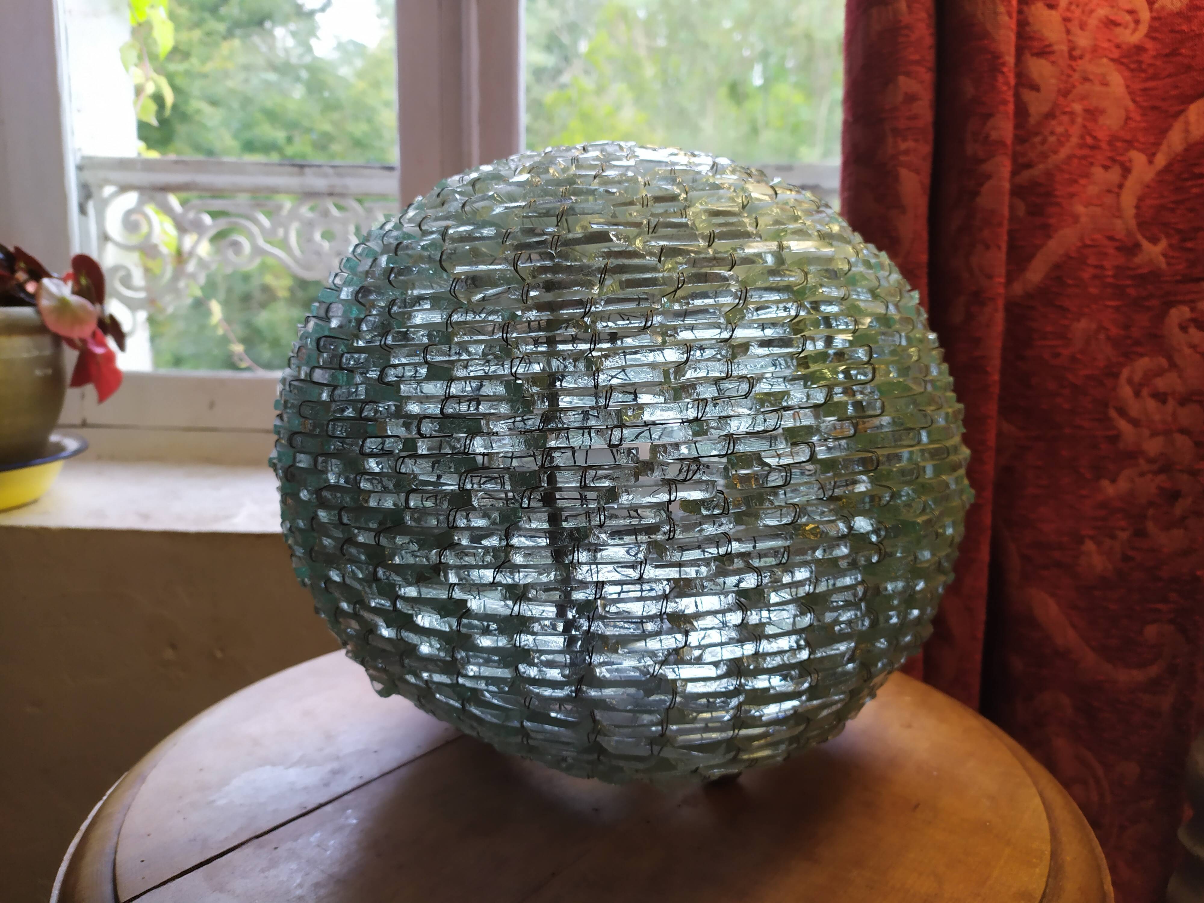 Vintage glass ball lamp