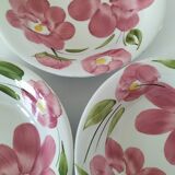 Assiettes creuses fleuries – Faïencerie San Marco, Italie – années 80