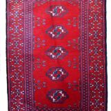 Vintage handmade Turkoman rug 58cm x 79cm 1970