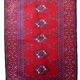 Vintage handmade Turkoman rug 58cm x 79cm 1970
