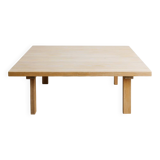 Squared Danish pine sofa table, 1970s