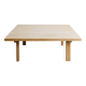 Squared Danish pine sofa table, 1970s