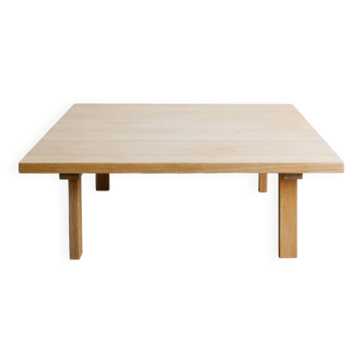 Squared Danish pine sofa table, 1970s