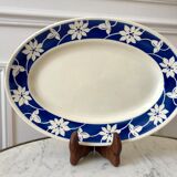 Flat oval Badonviller blue klein 30s