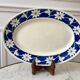Flat oval Badonviller blue klein 30s