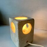 Brutalist stone sculpture lamp