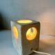 Brutalist stone sculpture lamp
