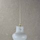 Vintage white opaline glass pendant light.