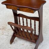 Solid wood pedestal bedside table with drawer