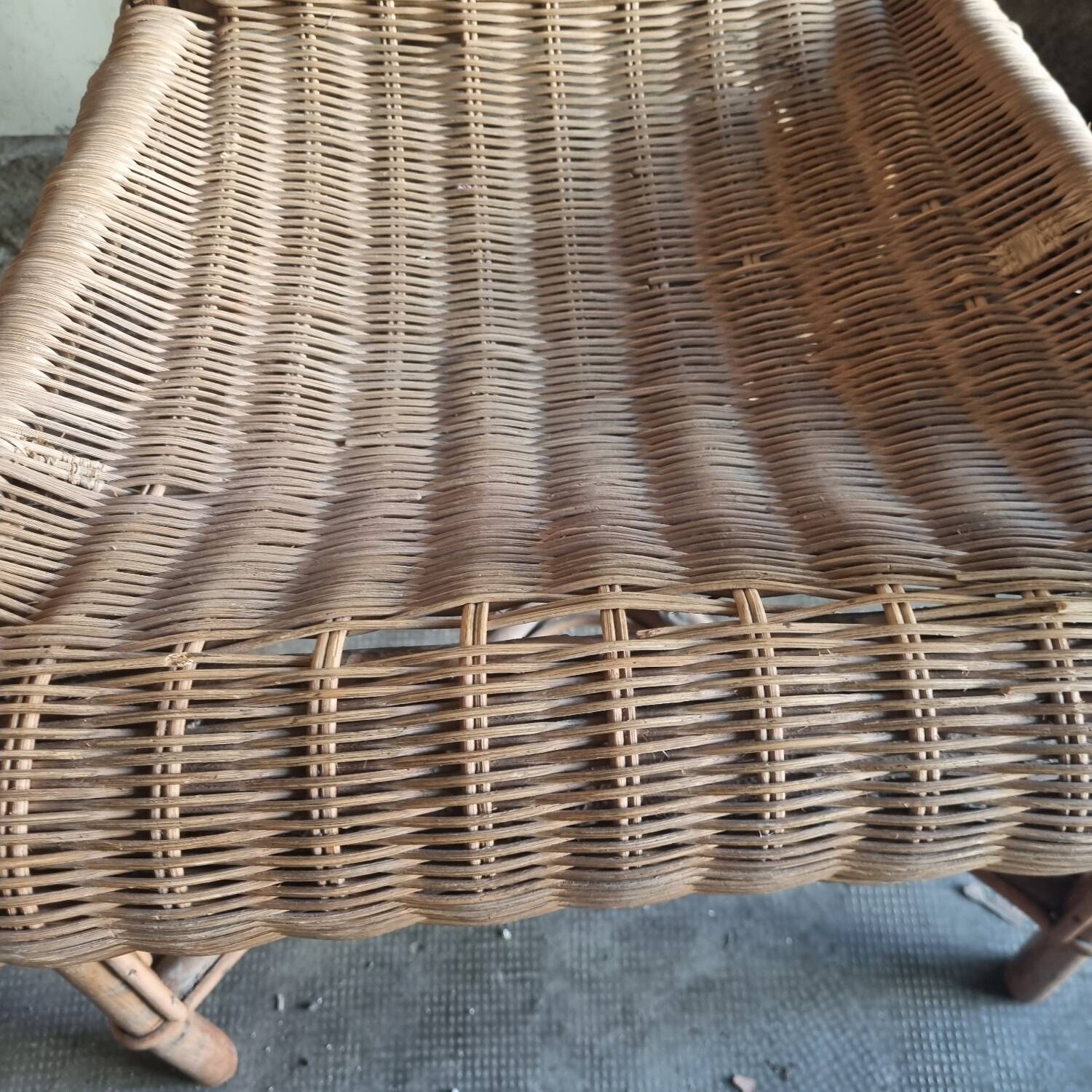 1970s rattan armchair