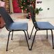 Duo chairs fantasia grises - vintage 1960