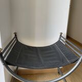 Curule leather stool