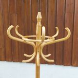 parrot coat rack, light wood