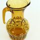 Pichet ananas en verre jaune ambré