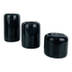 Vintage black marble candlestick trio