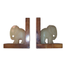 Pair of elephant bookends