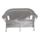Wicker and woven rattan canapé-bench – Early 20th century