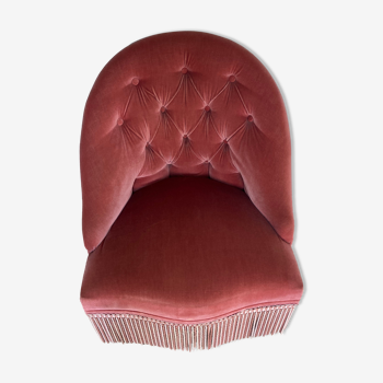 Velvet toad armchair