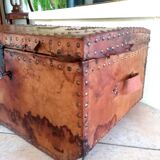 19th century leather chest