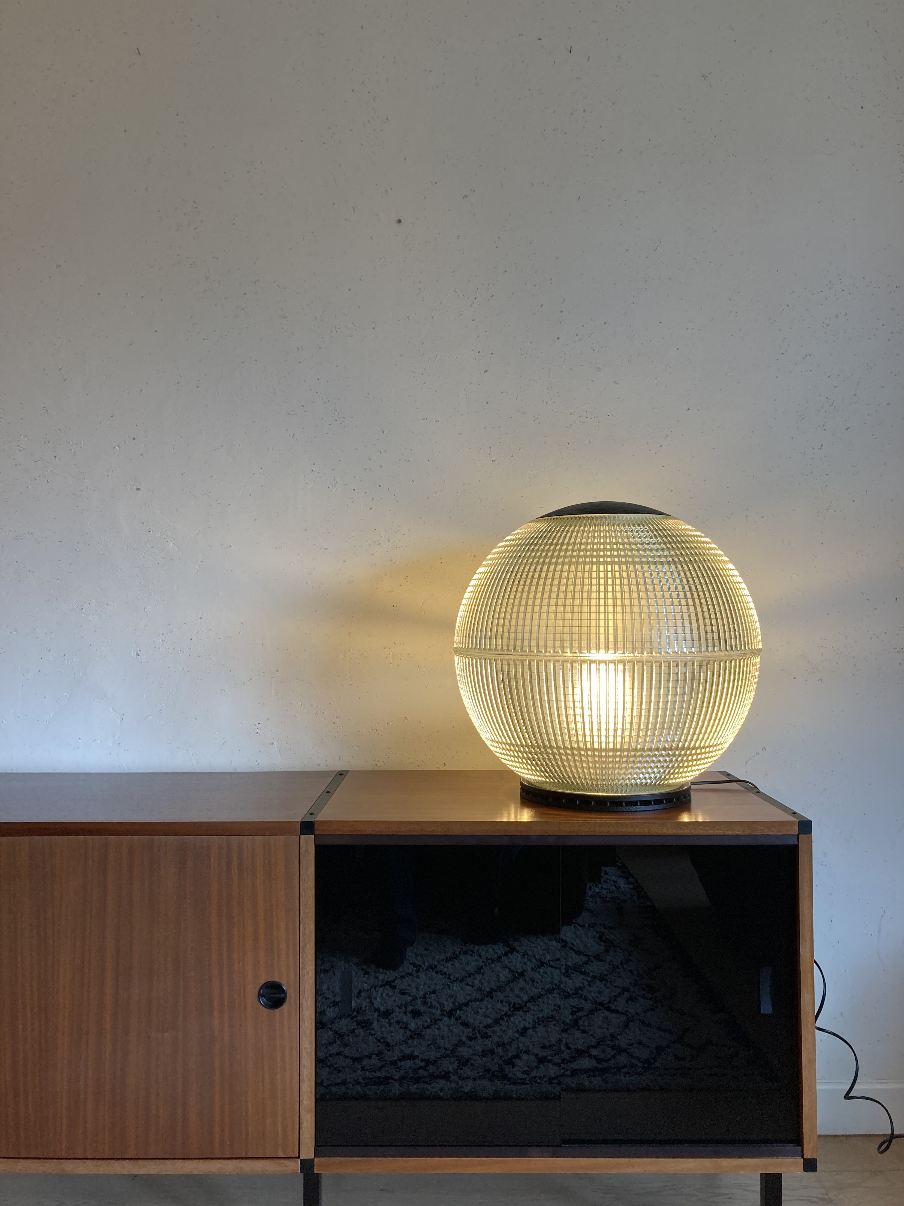 Lamp to pose holophane ball XXL vintage 60s