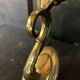 Paire d’appliques laiton et verre vintage