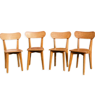Lot de 4 chaises de bistro années 50