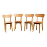 Lot de 4 chaises de bistro années 50