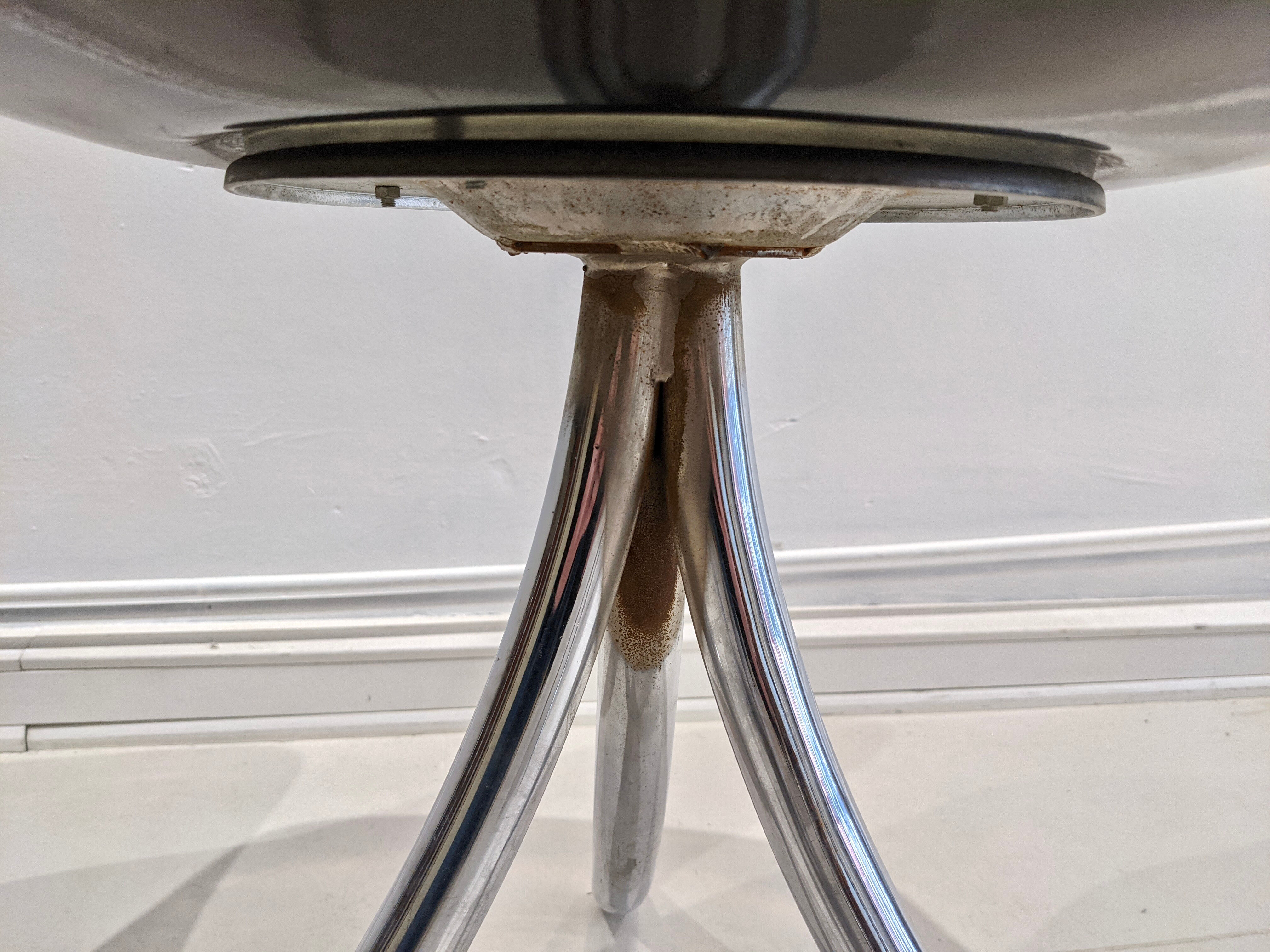 Lot of 4 chairs smoked plexiglass 1970