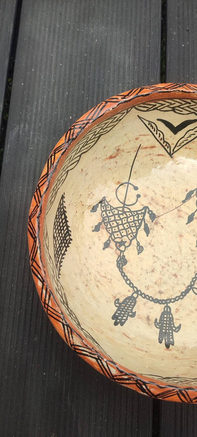 Old Berber craftsmanship salad bowl Kabylie Rif