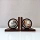 Vintage Bookends – Globe / World Map – Wooden
