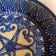 Two HB Quimper faience plates with pearl/embroidery decoration.