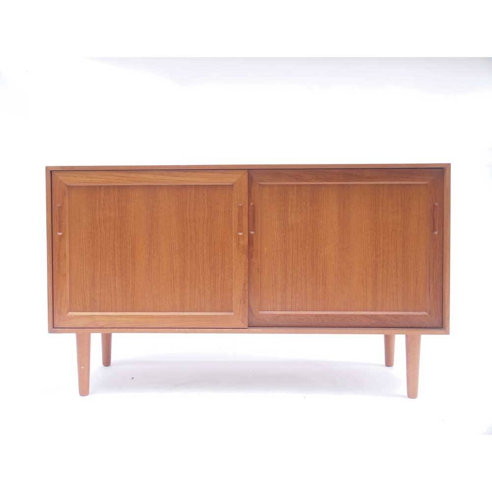 Small Scandinavian sideboard vintage Denmark sliding doors