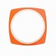 Space Age mirror in orange plastic Thema - made in Italy - 60 cm