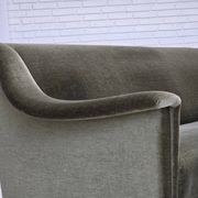 1970s, Danish 3-seater sofa, green furniture velour, beech wood.