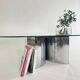 Silvered Crystal Coffee Table Jorn Mod. 3102 by G. Raimondi, Italy