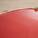 Table d'appoint tripode laqué rouge mobilier Reconstruction 1950s