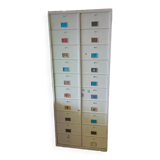 Amoire with industrial-style metal locker