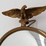 Empire style Small Gold Decorative convex Mirror with Eagle, France