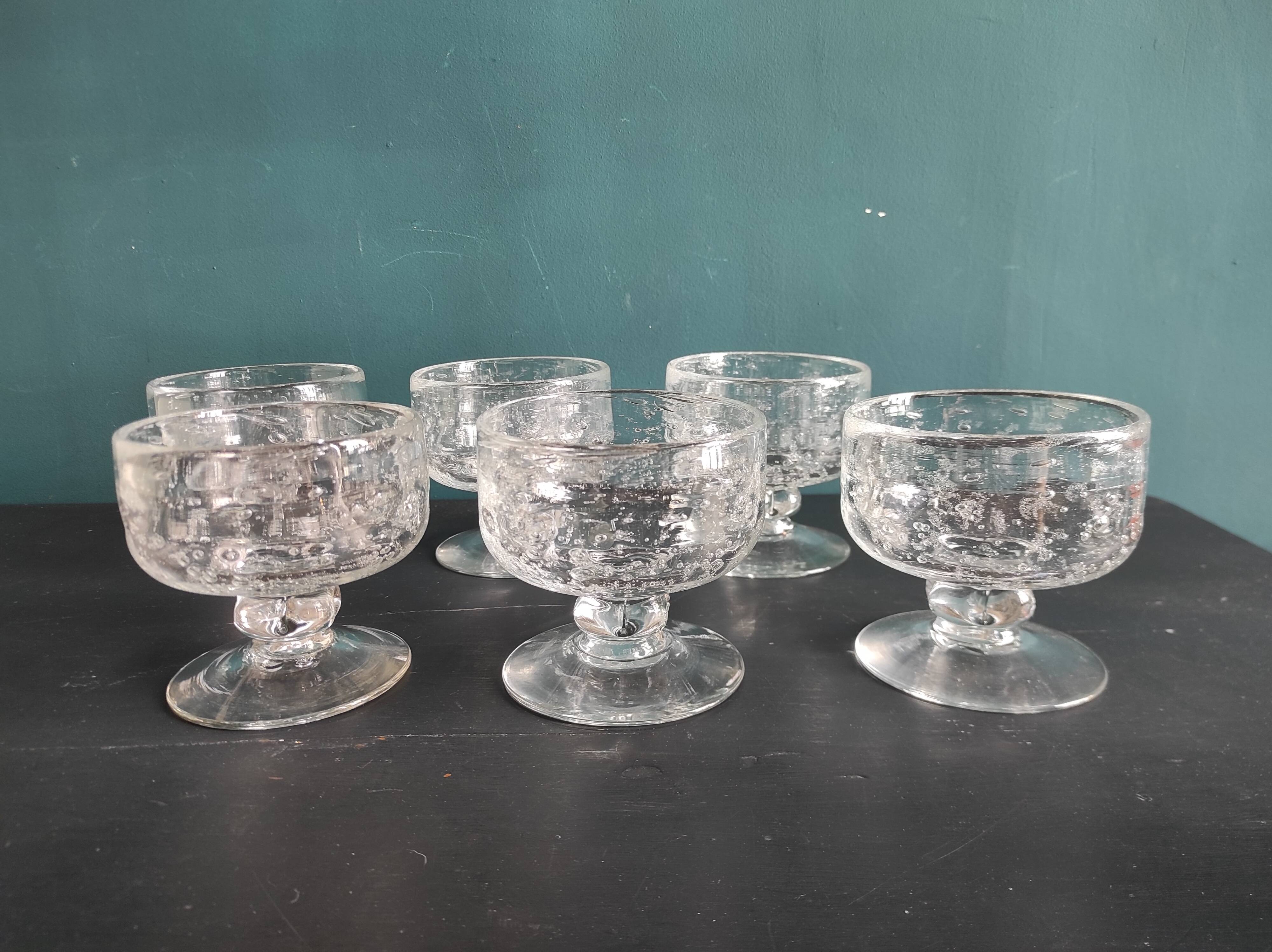 Vintage French set of 6 cups from Biot