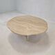Table basse en travertin italien, années 1980